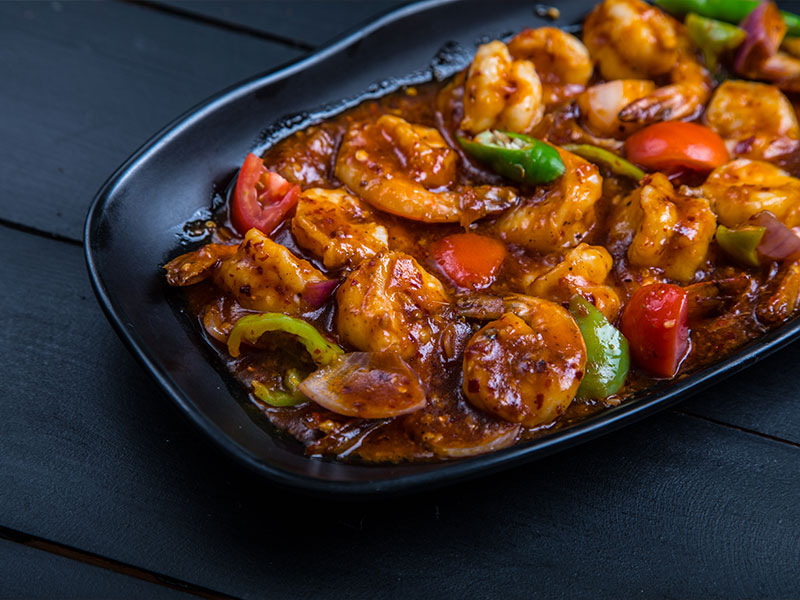 The Waterfront Hotel and Choy's Restaurant Prawns Deviled Restaurant Dishes